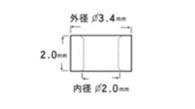 ウキ用セラミックリング ゴールド φ2.0 8個入