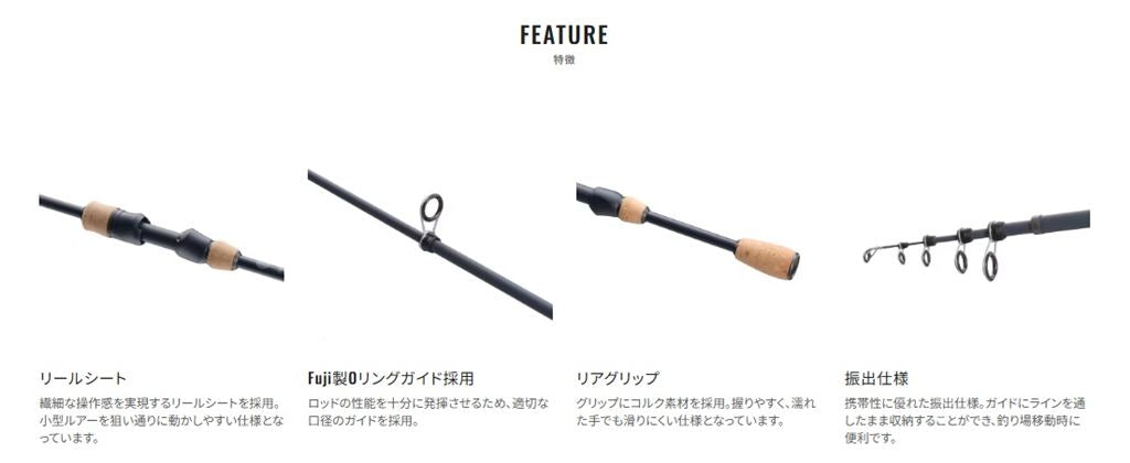 ブエナビスタコンボ S60ML ネイビー 1.83m ロッド(リール付き)