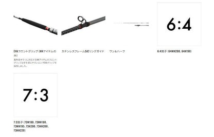 エキサイトゲームXR 64H190 1.90m ロッド(船/汎用)