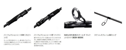 ディアルーナBS B610M ベイトモデル 2.08m ロッド(シーバス)