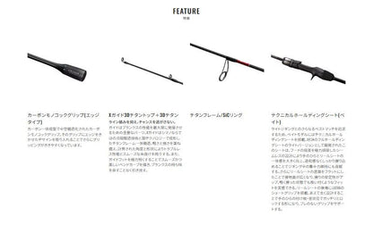 オシアジガーLJ B62-2/FS ベイトモデル 1.88m ロッド(オフショアソルト)