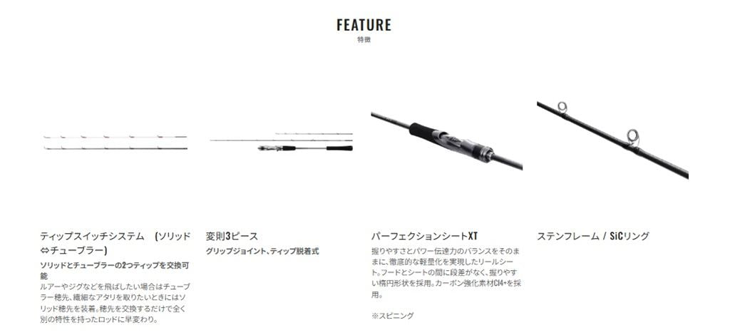 クロスミッションXR S66ML スピニングモデル 1.98m ロッド(オフショアソルト)