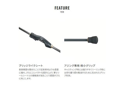 ソアレSS アジング S64L-S 1.93m ロッド(ライトソルト)