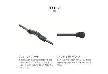ソアレSS S86ML-S 2.59m ロッド(ライトソルト)
