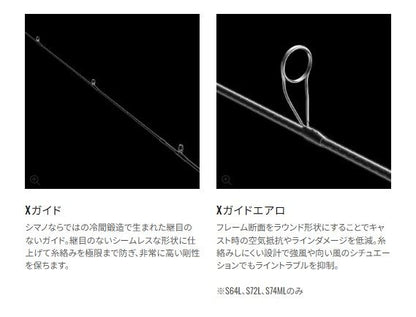 カーディフ ストリームプレミアム S72L スピニングモデル 2.18m ロッド(トラウト/フライ)