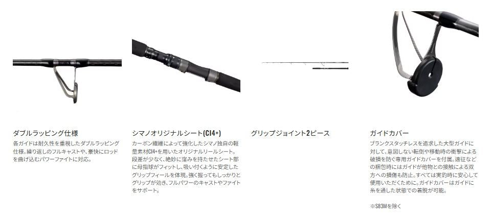 オシアプラッガー リミテッド S82XH 2.49m ロッド(キャスティング)
