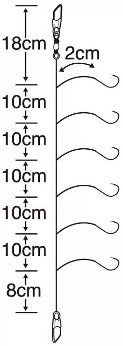 【アウトレット】ワカサギ 速返し 6本鈎   2号 ハリス0.4