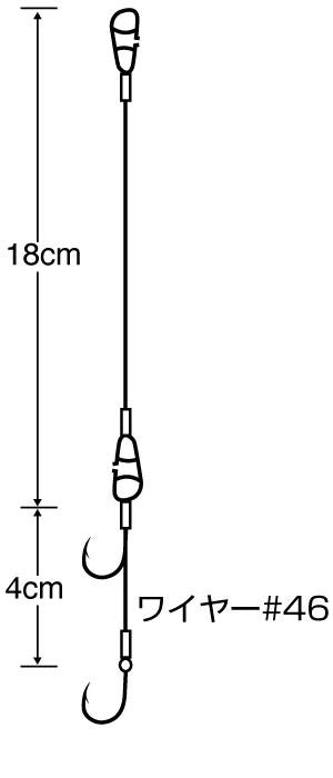 太刀魚銀次郎 シングルアシスト   S号  1セット＋スペア鈎