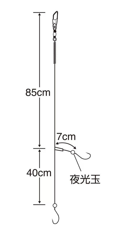 セイゴ投   10号 ハリス2 2本鈎×2セット