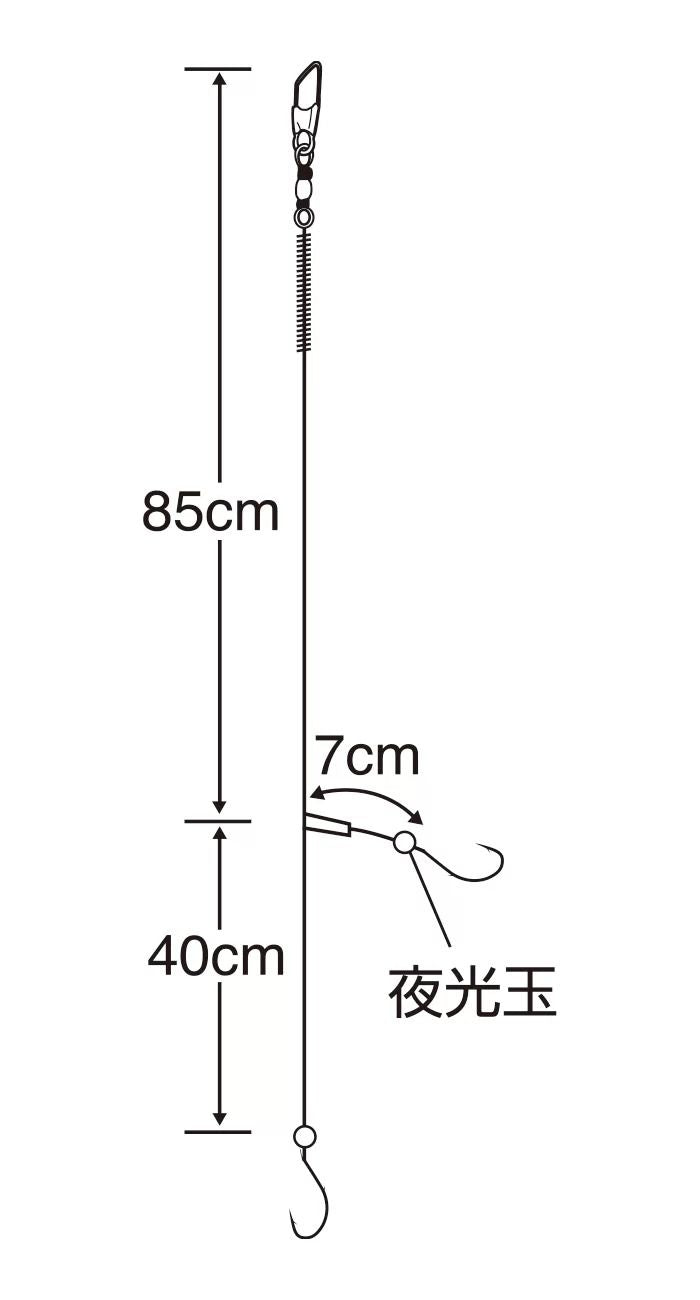 セイゴ投   12号 ハリス3 2本鈎×2セット