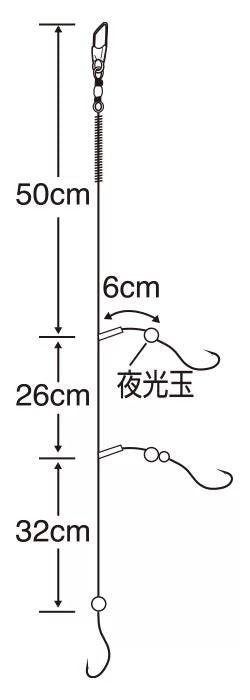ちょい投 3本鈎   10号 ハリス2