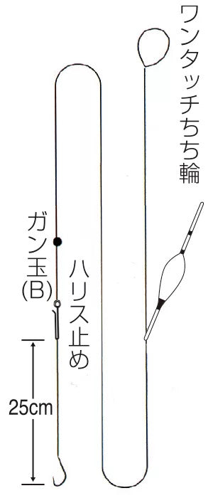 池川ウキ釣 3.6m   3-0.4 1本鈎+スペア鈎2本