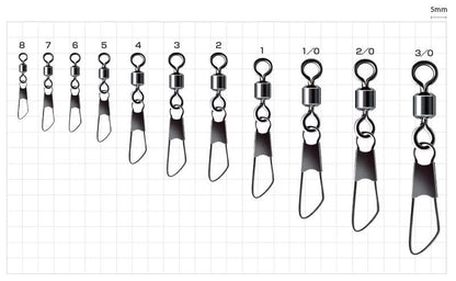 【アウトレット】スナップ付パワーステンスイベル   5  6個入