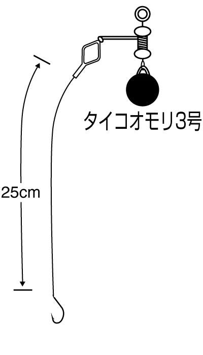 ハゼ片天君   7号 ハリス1 1本鈎＋スペア鈎2本