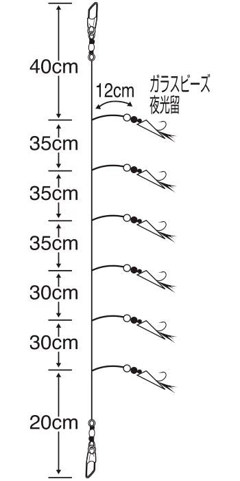 【アウトレット】アジ一筋ピンクフェザー   13-5 6本鈎×1セット