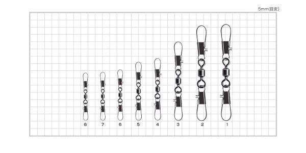 【アウトレット】ダブルインター付パワーステンスイベル   3  3個入