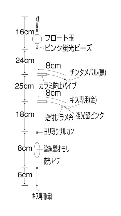 ボウズのがれ 渚でちょい投げ   S-1 3本鈎×1セット