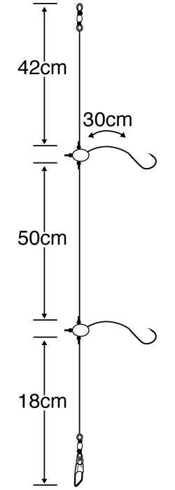 【アウトレット】カサゴガシラ   13号 ハリス3 2本鈎×2セット