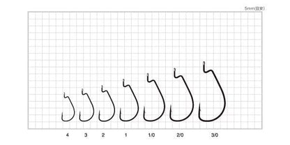 ロックフィッシュフック ワイドゲイプオフセット  黒(ブラック) 4号  20本入