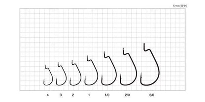 【アウトレット】ロックフィッシュフック ワイドゲイプオフセット  黒(ブラック) 4号  20本入