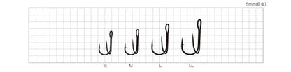 太刀魚ダブルフック  ブラック LL号 4本入