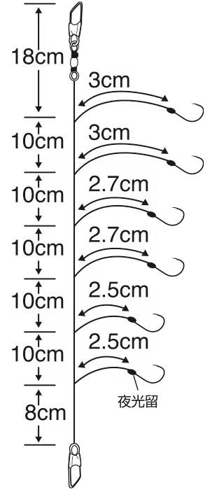 ワカサギ貫きの鬼   1.5号 ハリス0.3 6本鈎×1セット
