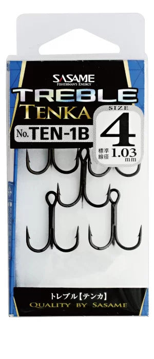 【アウトレット】トレブル テンカSerie1  ブラック 10号 6本入