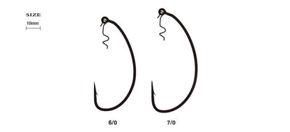 【アウトレット】ピアスフック ブルータルTC  TCブラック 6/0 3本入