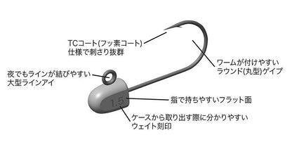 ジャコヘッドTG   M(#6)0.8g 3本入