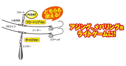 【アウトレット】キャロフロートスイベル   Sサイズ 4個入