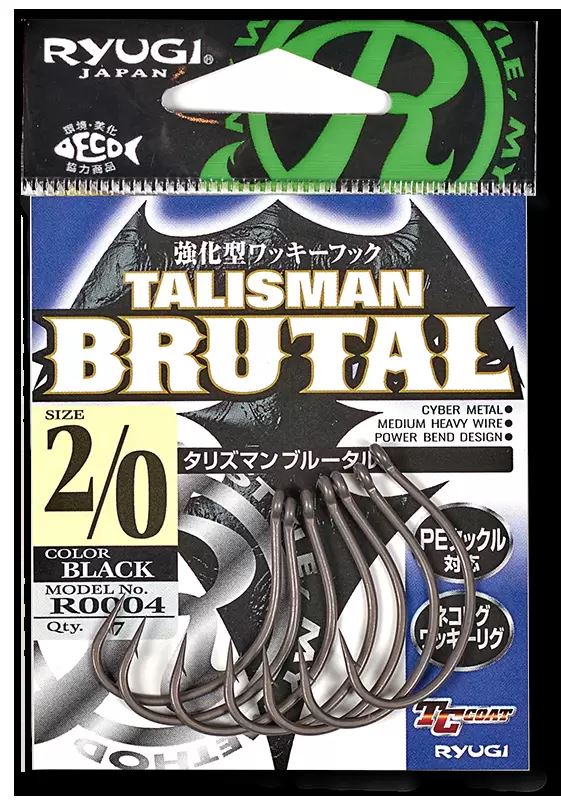 【アウトレット】タリズマンブルータル TCブラック #4/0 5本入