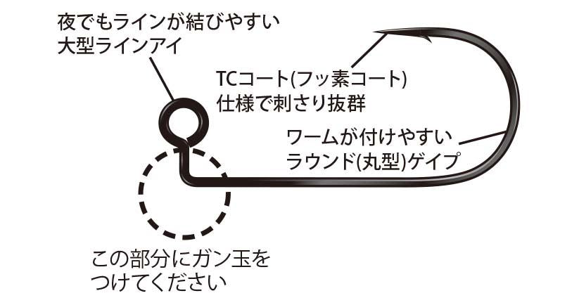 ジャコヘッドフック 3S 10本入