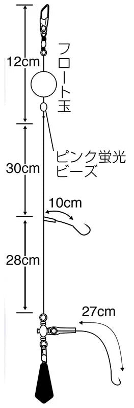 ボウズのがれ カッパの巻   M-1.5 2本鈎×1セット