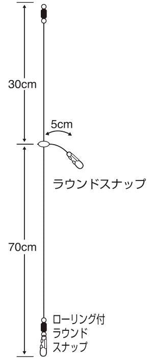 イカメタルリーダー   5号 ハリス5 2セット