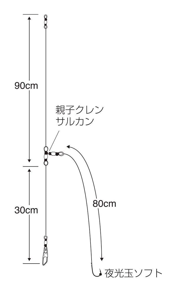 堤防のませ胴突 ケイムラフック   11号 ハリス5 2セット