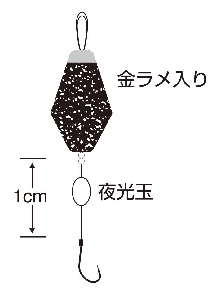 ブラックリ (金ラメ)   2号 3セット