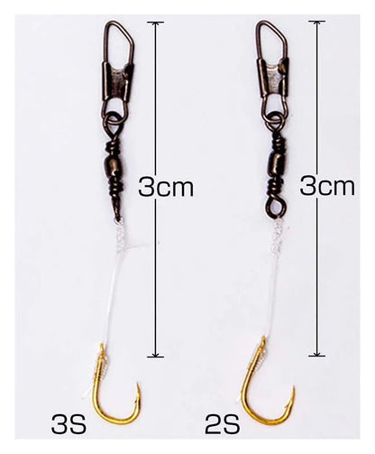 【アウトレット】鬼楽ワカサギ ブドウ虫金鈎   2S号 ハリス2 3セット