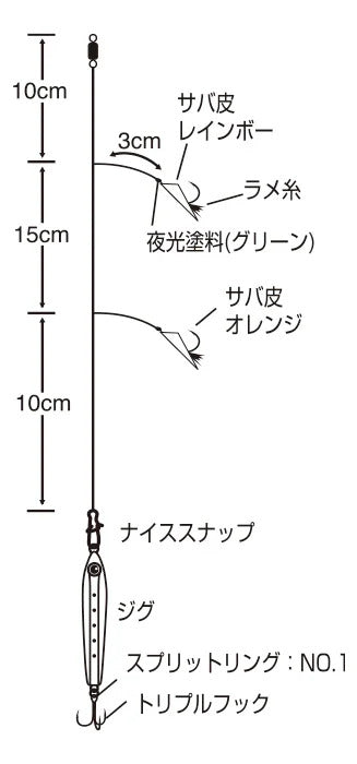 特選堤防ライトゲームジグサビキセット   7g