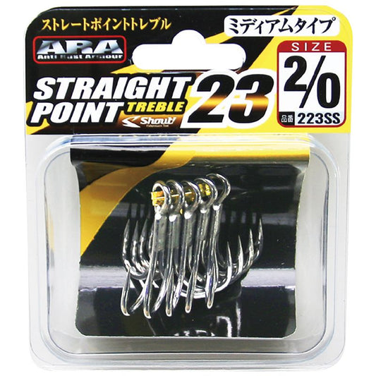 ストレートポイントトレブル23  シルバー 1/0 5本入