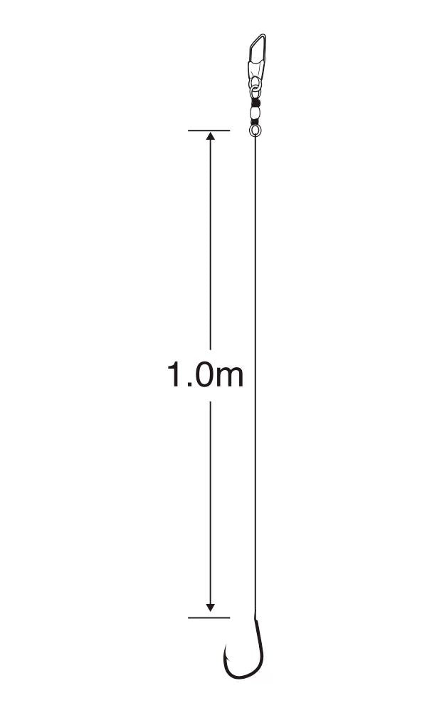 チヌ五目仕掛   1号 ハリス1.5 1本鈎×3セット