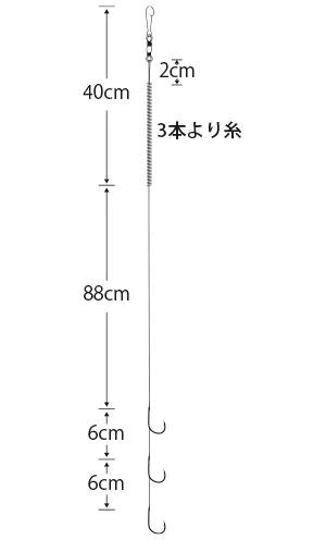 特選達人直伝 参連マゴチ 全長1.4m 7号 1セット入