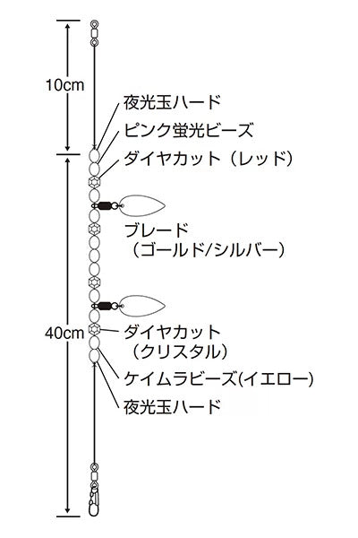 特選 タコエギブレード集寄 ケイムラ  ゴールド  1セット