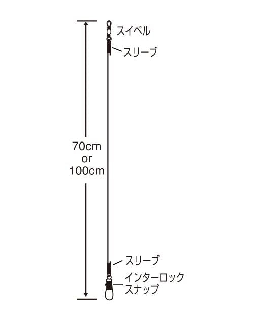 特選堤防テンヤのリーダー 70cm 2セット