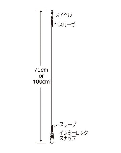 特選堤防テンヤのリーダー 100cm 2セット