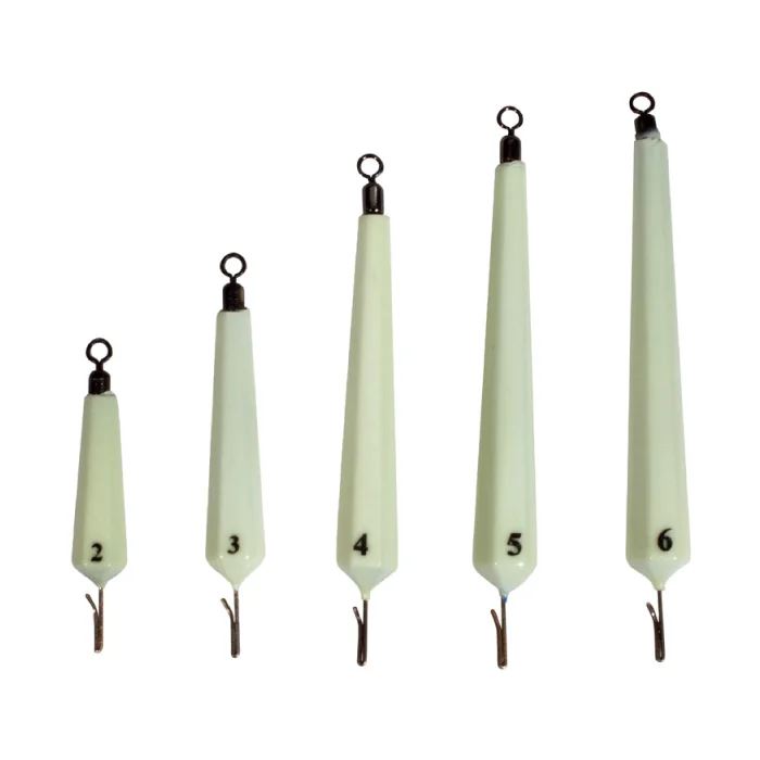 【アウトレット】ワカサギ鬼楽六面夜光オモリ 4g 2個入