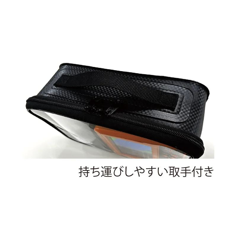 鬼楽 魚探ケース3 ブラック 20.5×27×10.5cm