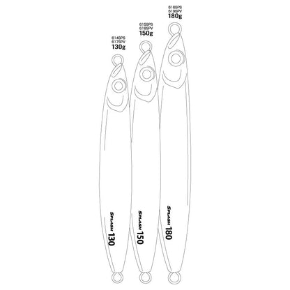 スプラッシュV(バーティカル) グリーンゴールドゼブラグロー 150g