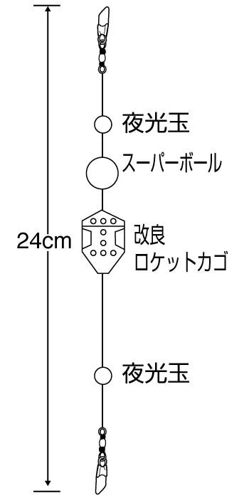 道具屋 遠投ロケットカゴ   24cm