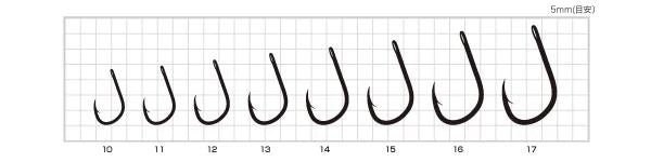 カン付海上釣掘  金(ゴールド) 17号  5本入