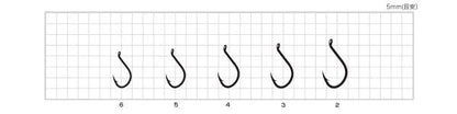 太刀魚針  ブラック 5号 9本入